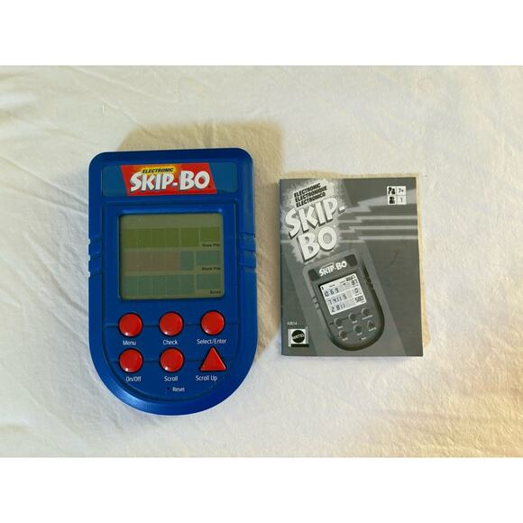 Mattel Other - Vintage Skip Bo Electronic Handheld Game Mattel 2002 Instructions Tested Working
